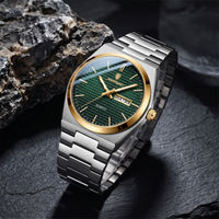 Reloj de lujo ejecutivo - tono verde y oro