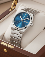 Reloj de lujo ejecutivo - tono azul y acero