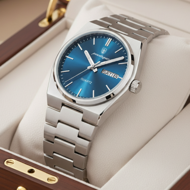 Reloj de lujo ejecutivo - tono azul y acero - prx inspired
