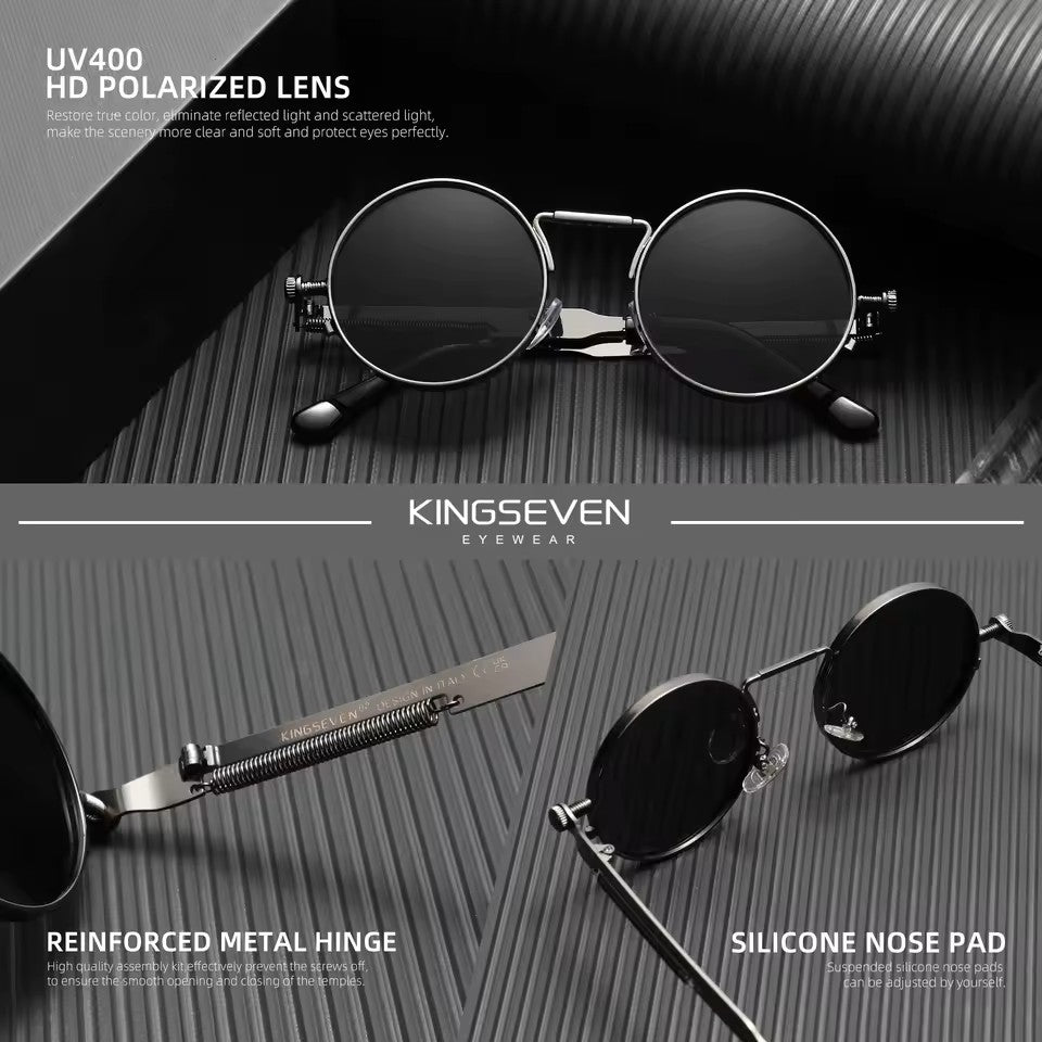 KINGSEVEN® Steampunk Retro-Icon Polarized Sunglasses N7579