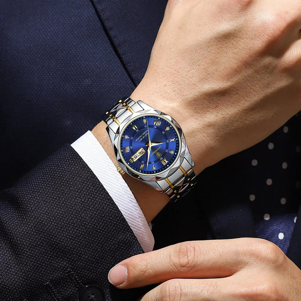 Reloj de lujo ejecutivo – tono Azul y oro - AltusSV | Relojes y Accesorios para Hombre