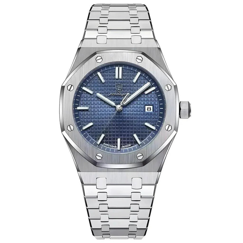 Reloj Ejecutivo Azul Océano y Acero para Hombre | Estilo Royal Oak