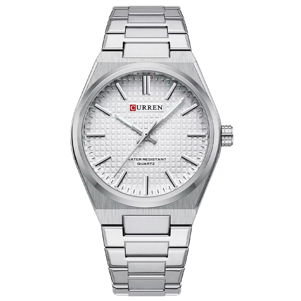 Reloj de lujo ejecutivo - tono acero y blanco - AltusSV | Relojes y Accesorios para Hombre