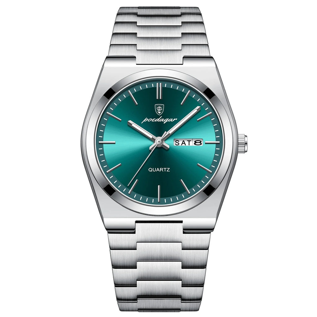 Reloj de lujo ejecutivo - tono esmeralda y acero - AltusSV | Relojes y Accesorios para Hombre