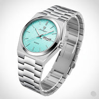 Reloj de lujo ejecutivo - tono turquesa y acero tifany - AltusSV | Relojes y Accesorios para Hombre