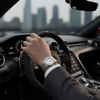 Reloj de lujo minimalista - tono blanco y acero - AltusSV | Relojes y Accesorios para Hombre