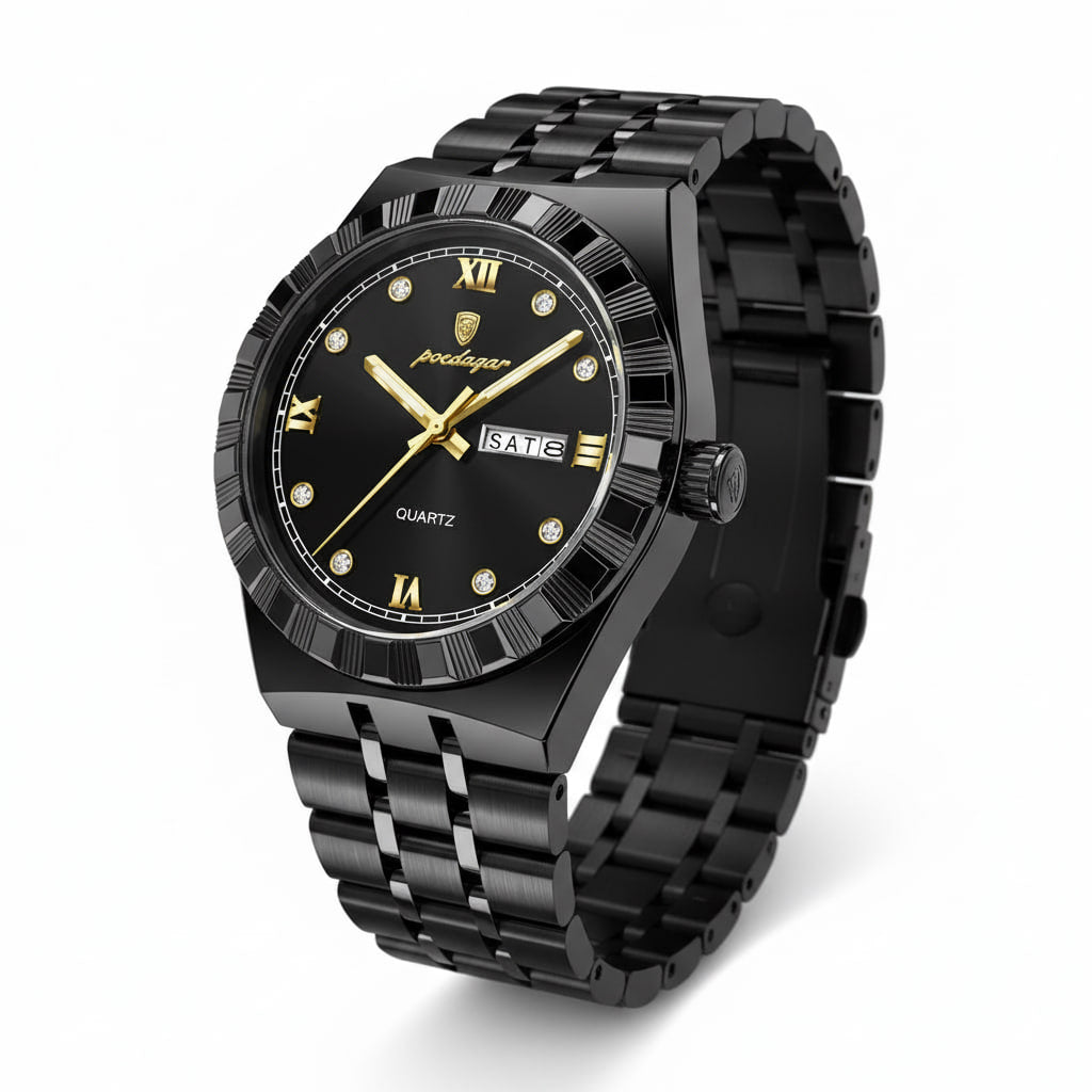 Reloj de lujo premium - tono negro y oro - AltusSV | Relojes y Accesorios para Hombre