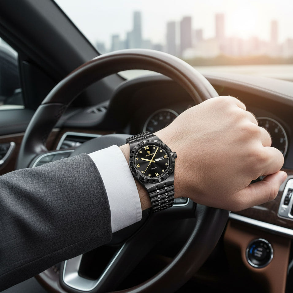 Reloj de lujo premium - tono negro y oro - AltusSV | Relojes y Accesorios para Hombre