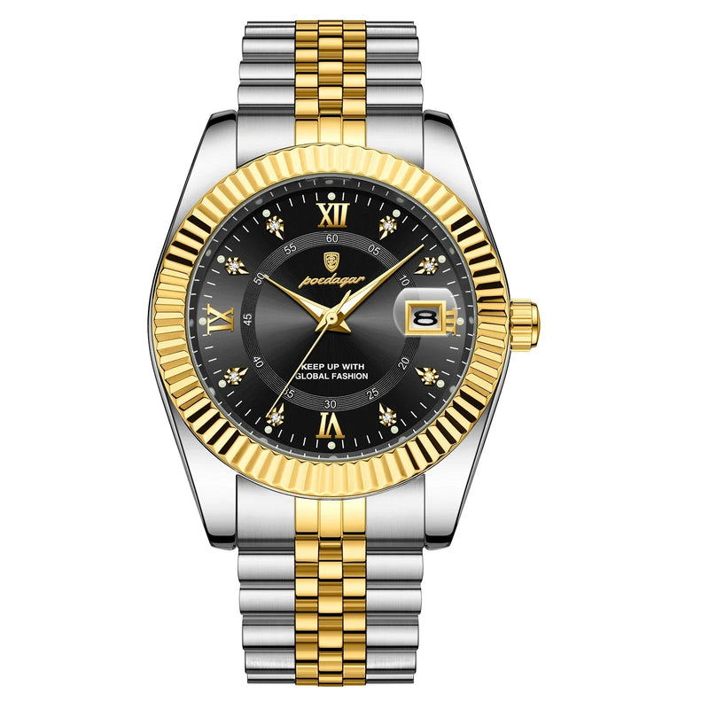 Reloj Ejecutivo Premium Oro y Acero para Hombre | Estilo Datejust