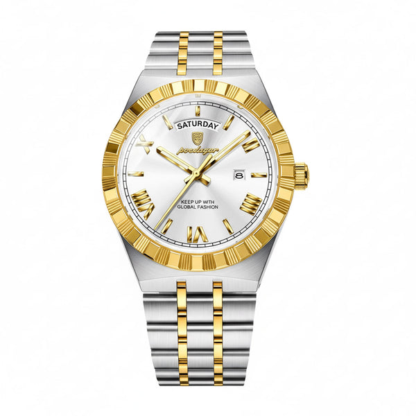 Reloj de lujo premium - tono oro y blanco