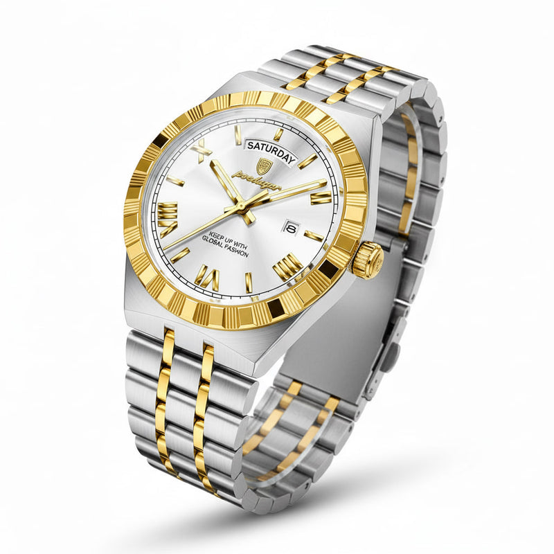 Reloj de lujo premium - tono oro y blanco - daydate inspired