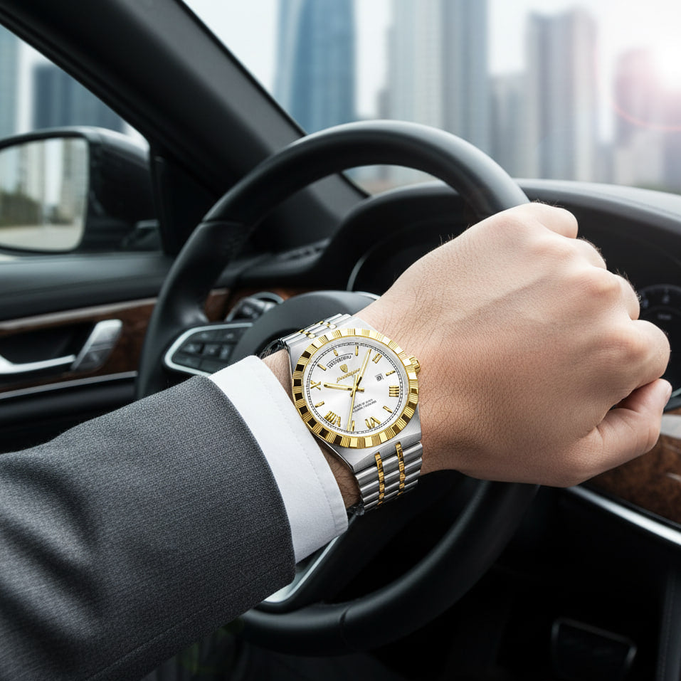 Reloj de lujo premium - tono oro y blanco - AltusSV | Relojes y Accesorios para Hombre