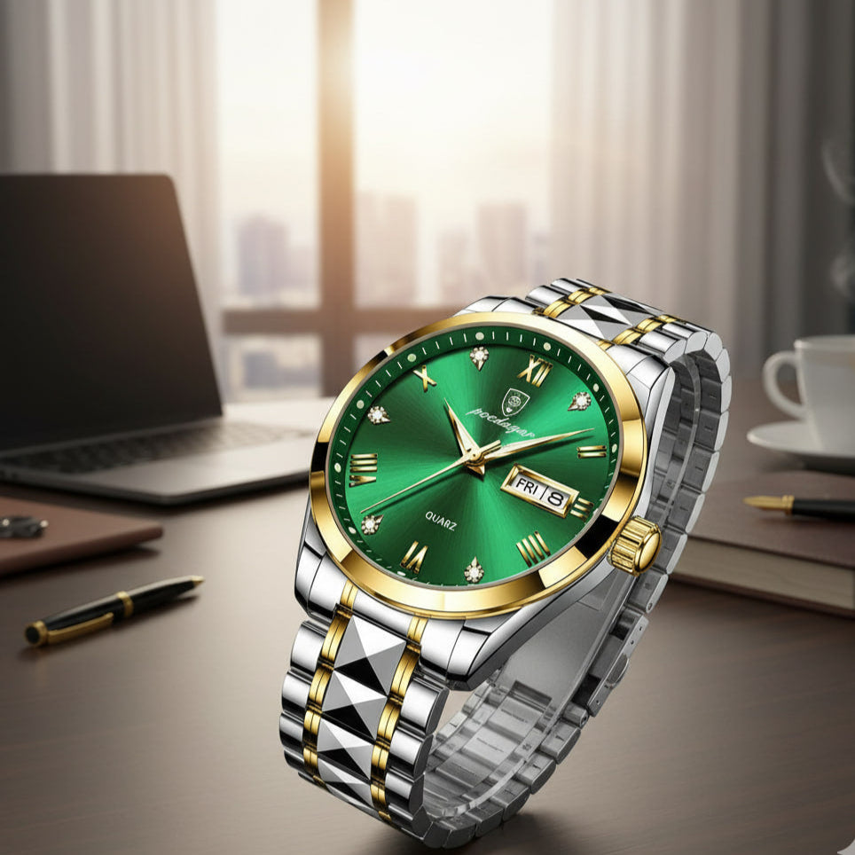 Reloj de lujo - tono verde y acero - AltusSV | Relojes y Accesorios para Hombre