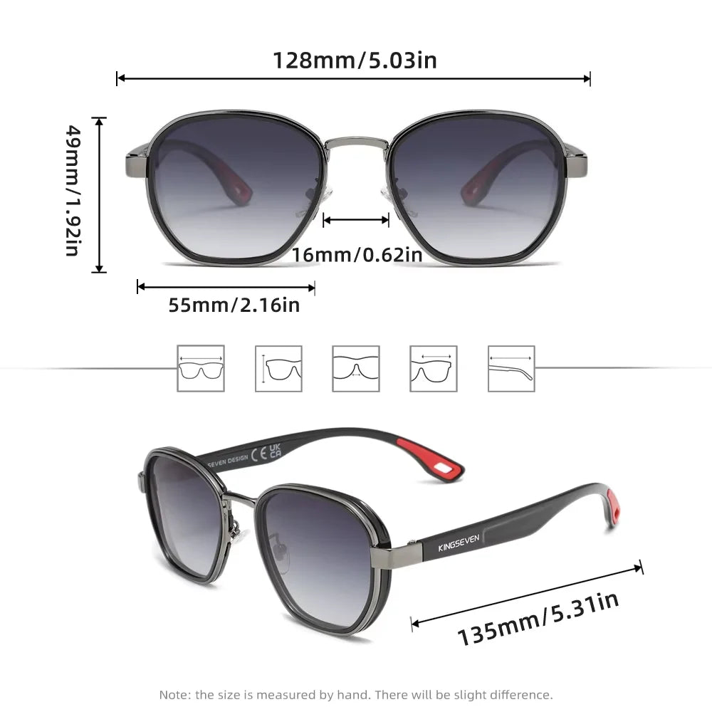 KINGSEVEN® Polarized Lifestyle Sunglasses N791 Full Black