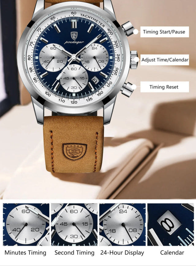 Reloj de lujo cronógrafo – Tono Negro total