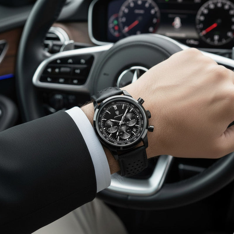 Reloj Cronógrafo Negro Total para Hombre