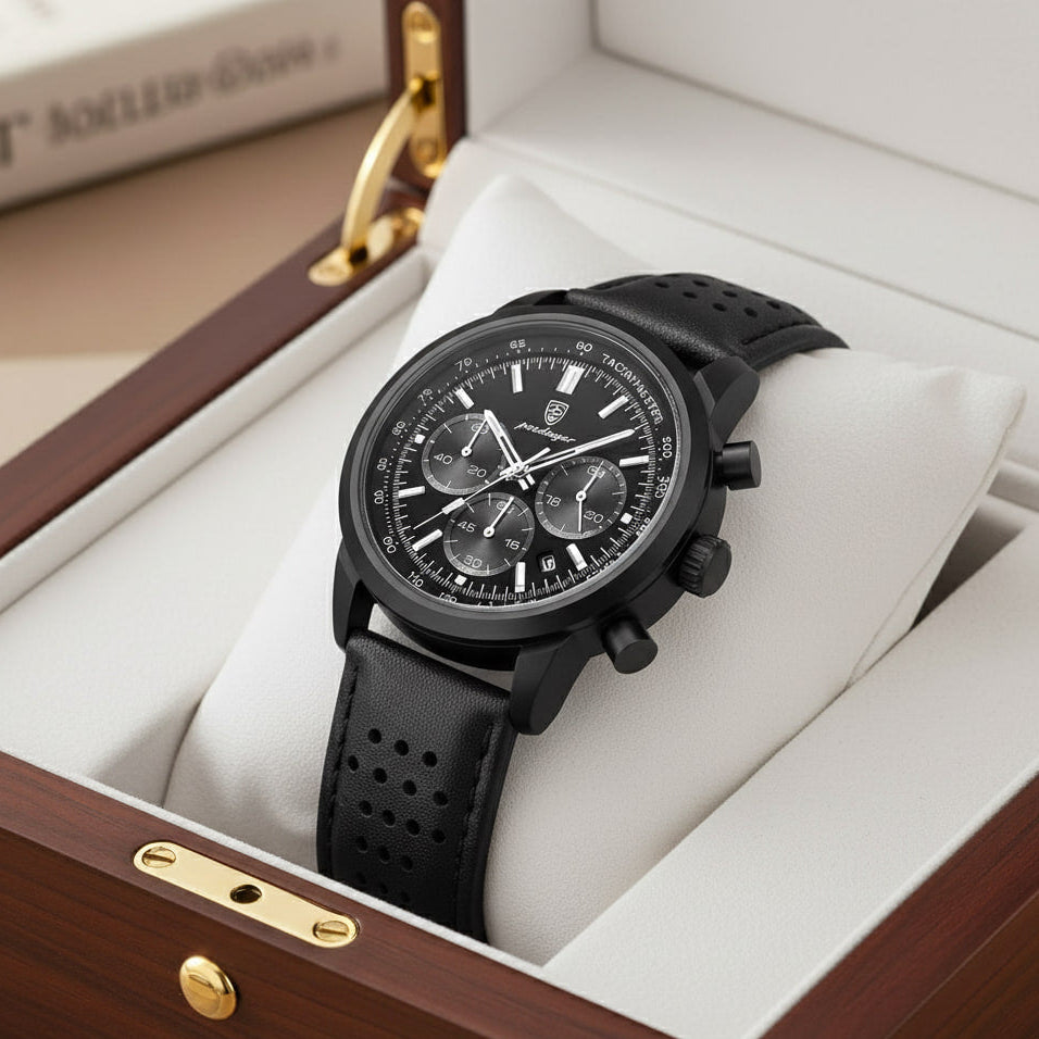 Reloj de lujo cronógrafo – Tono Negro total
