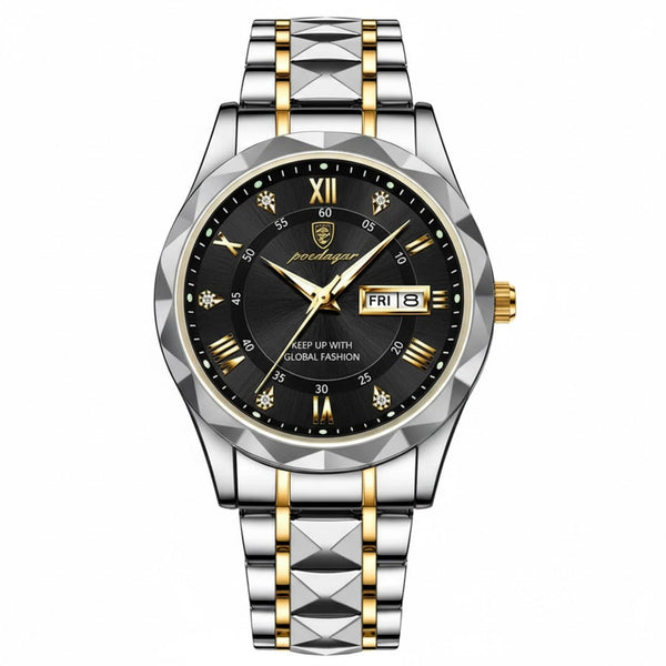 Reloj de lujo ejecutivo – tono Negro y oro