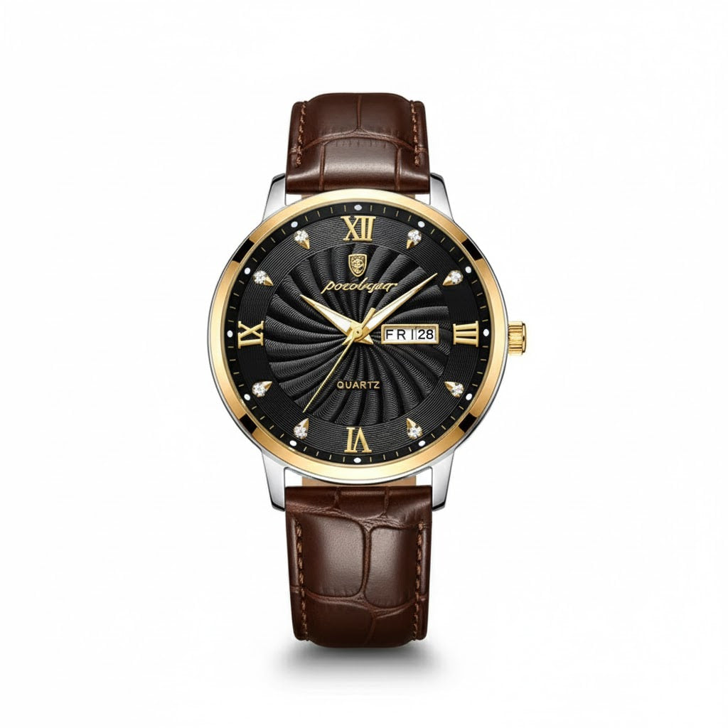 Reloj de lujo casual - Cafe y negro