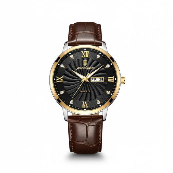 Reloj de lujo casual - Cafe y negro