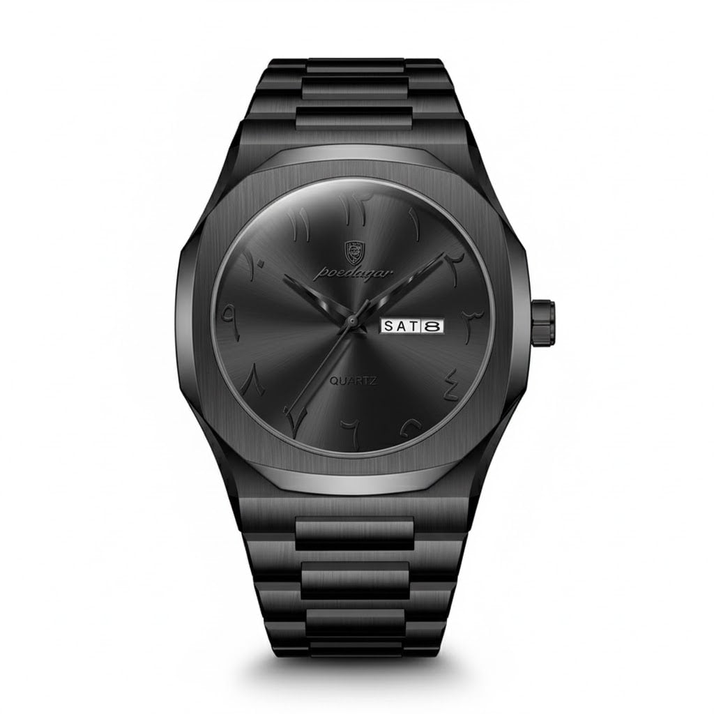 Reloj de lujo arabe - Negro total