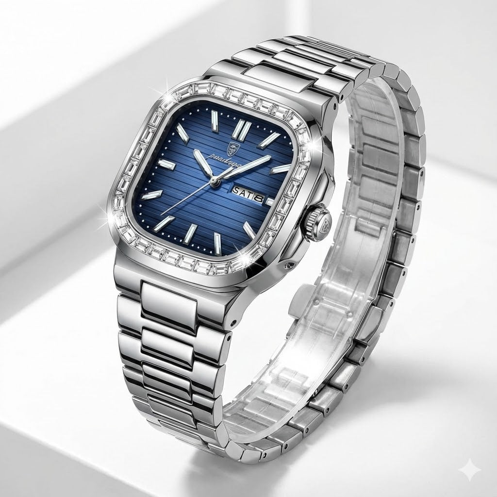 Reloj ejecutivo premiun - tono azul y acero