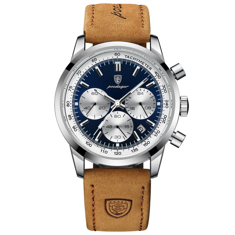 Reloj de lujo cronógrafo – Tono azul y cafe