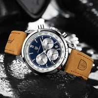 Reloj de lujo cronógrafo – Tono azul y cafe