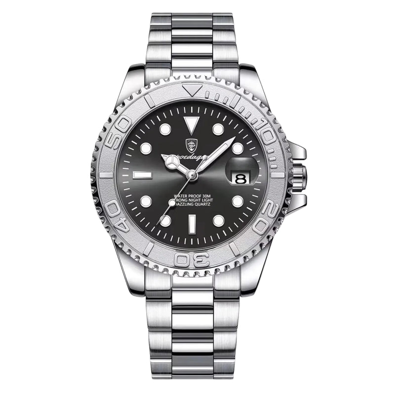 Reloj de lujo premium - tono acero y negro