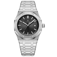 Reloj de lujo ejecutivo - tono acero y negro