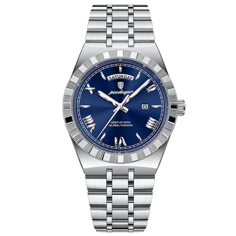 Reloj de lujo premium - tono acero y azul