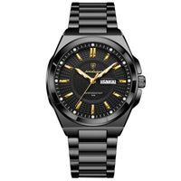 Reloj premiun deportivo - tono negro y oro