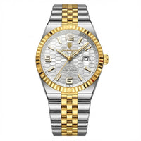 Reloj premiun ejecutivo - Tono acero oro y blanco