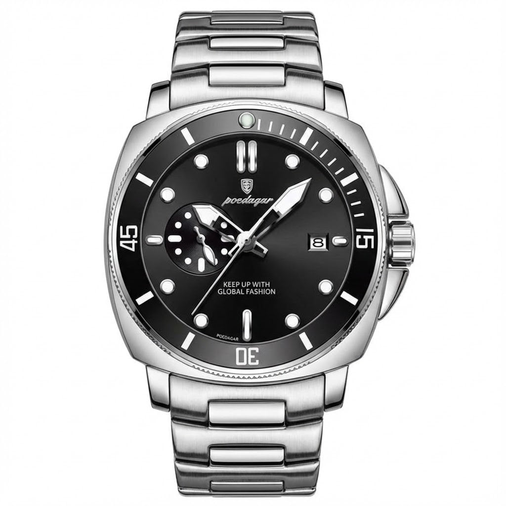 Reloj de lujo premium H - tono negro y acero