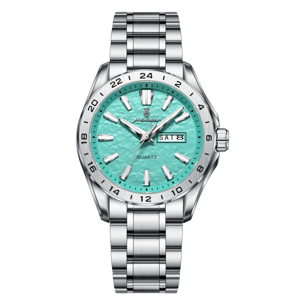 Reloj de lujo - Tono tiffany y acero - explorer II inspired