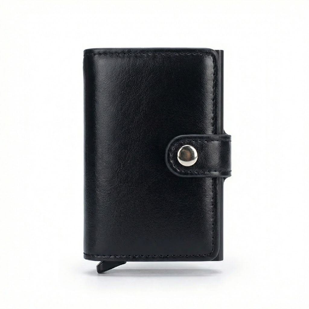 Tarjetero con broche y bloqueo RFID