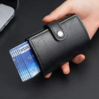 Tarjetero con broche y bloqueo RFID