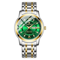 Reloj de lujo - tono verde y acero gold