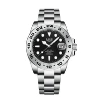 Reloj de lujo premiun - tono acero y negro explorer