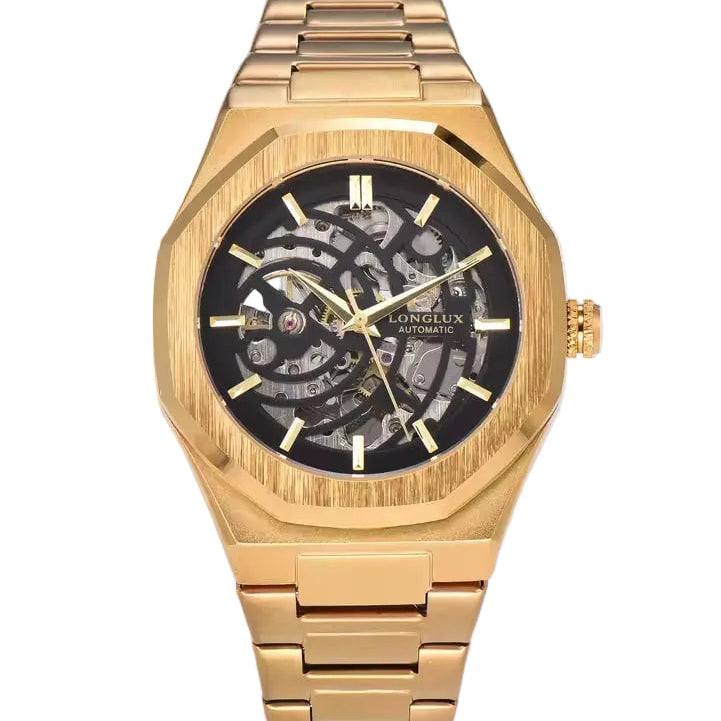 Reloj deportivo automatico - Tono rose gold y negro