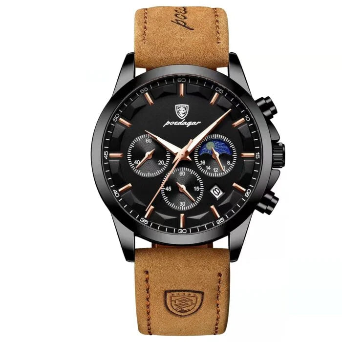 Reloj deportivo cronografo - tono negro y rose gold