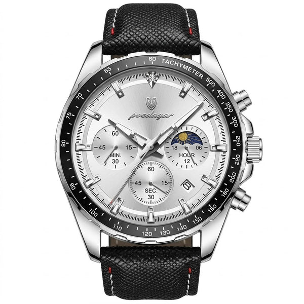 Reloj de lujo deportivo cronografo - Tono acero y negro