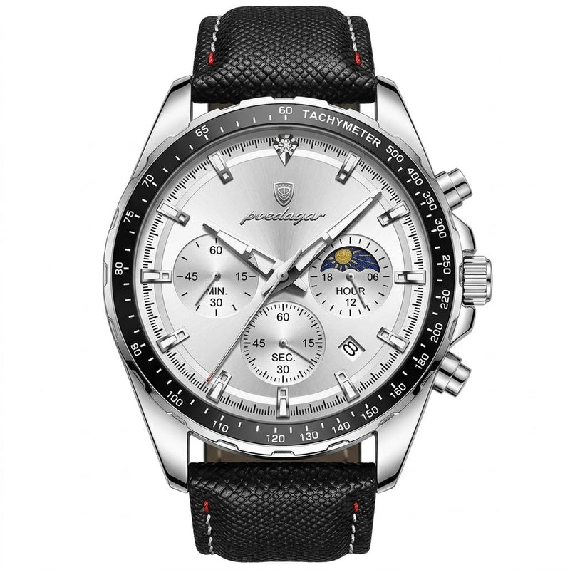 Reloj de lujo deportivo cronografo - Tono acero y negro