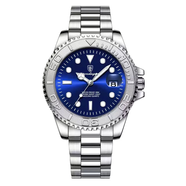 Reloj de lujo premium - tono acero y azul