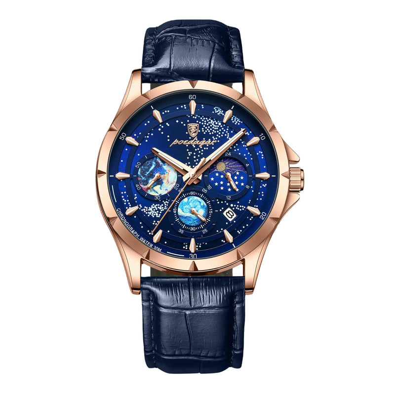 Reloj de lujo casual - Tono azul estelar rose gold