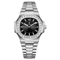Reloj de lujo premiun - tono acero y negro