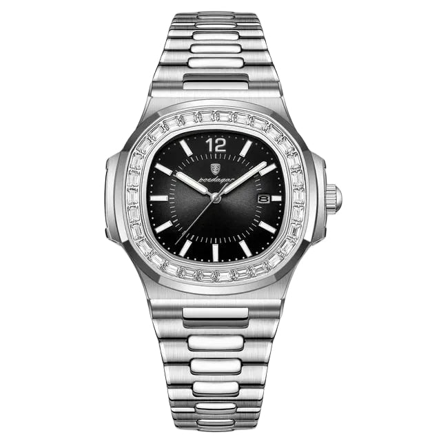Reloj de lujo premiun - tono acero y negro