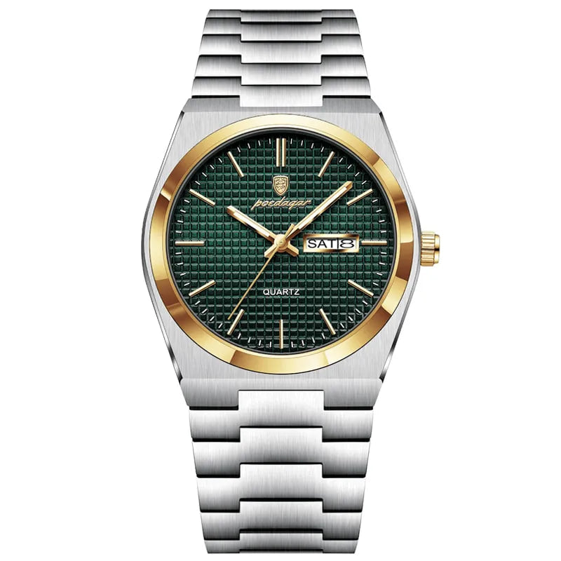 Reloj de lujo ejecutivo - tono verde y oro