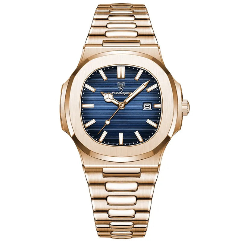 Reloj de lujo minimalista - tono azul y rose gold