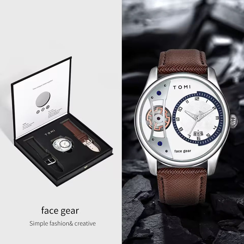 Reloj casual - Tono blanco y acero (correas intercambiables)